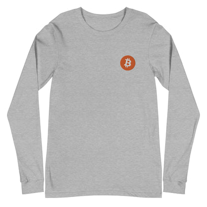 Embroidered Bitcoin Long Sleeve Tee BTC2