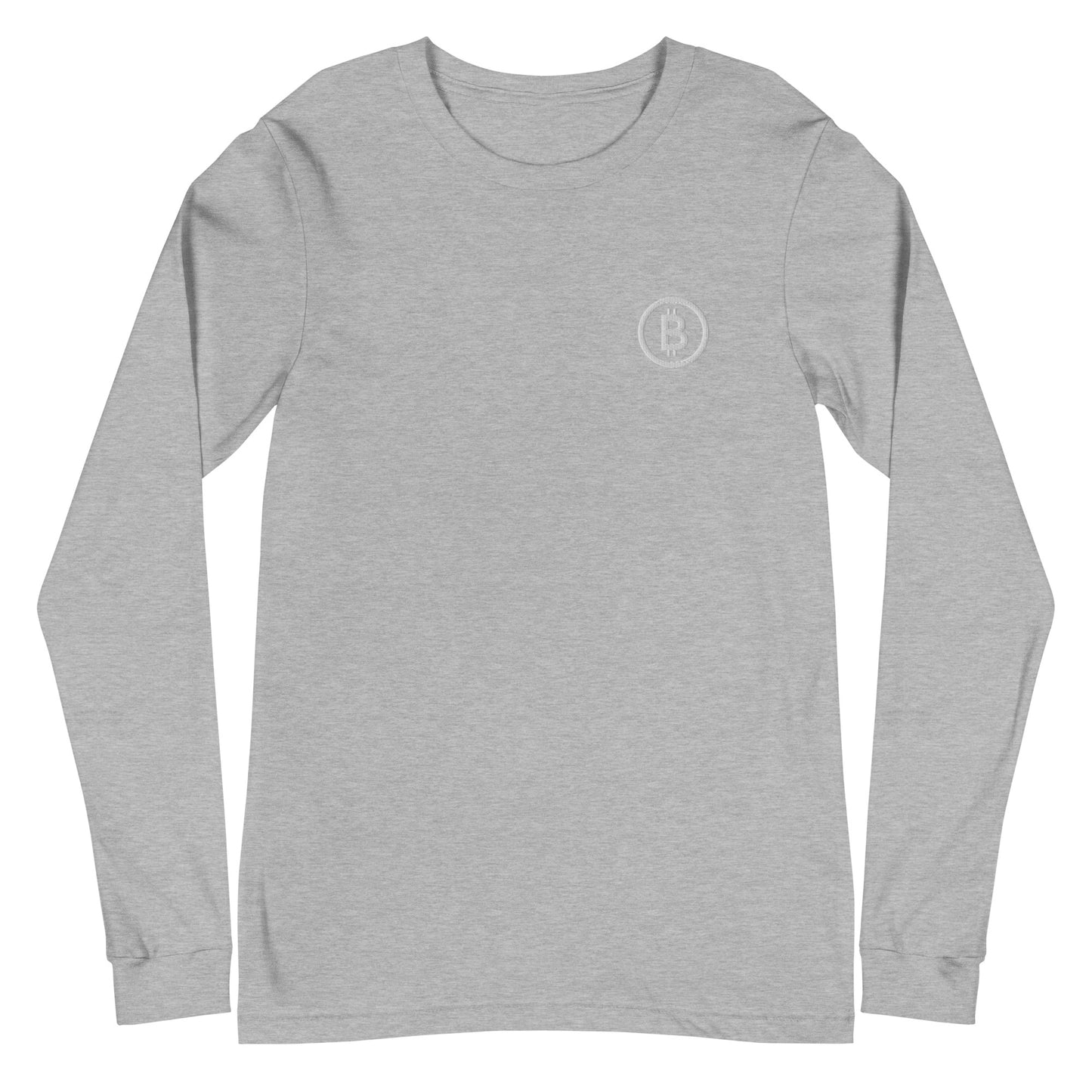 Embroidered Bitcoin Long Sleeve Tee BTC4