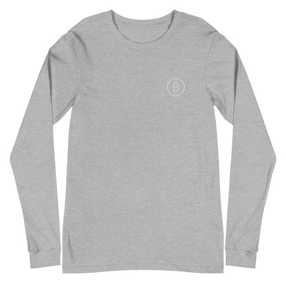 Embroidered Bitcoin Long Sleeve Tee BTC4