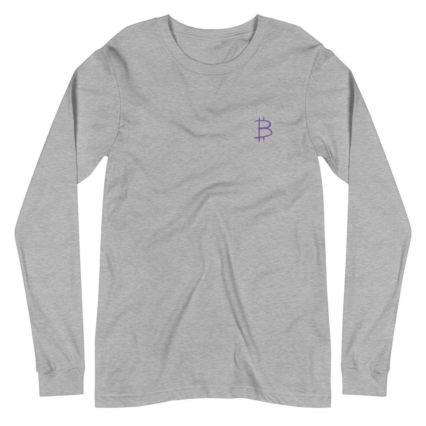 Embroidered Bitcoin Long Sleeve Tee BTC8