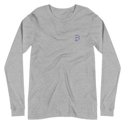 Embroidered Bitcoin Long Sleeve Tee BTC8