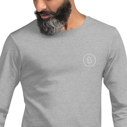 Embroidered Bitcoin Long Sleeve Tee BTC4