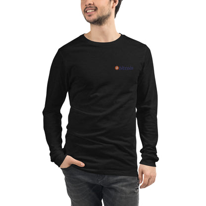 Embroidered Bitcoin Long Sleeve Tee BTC1