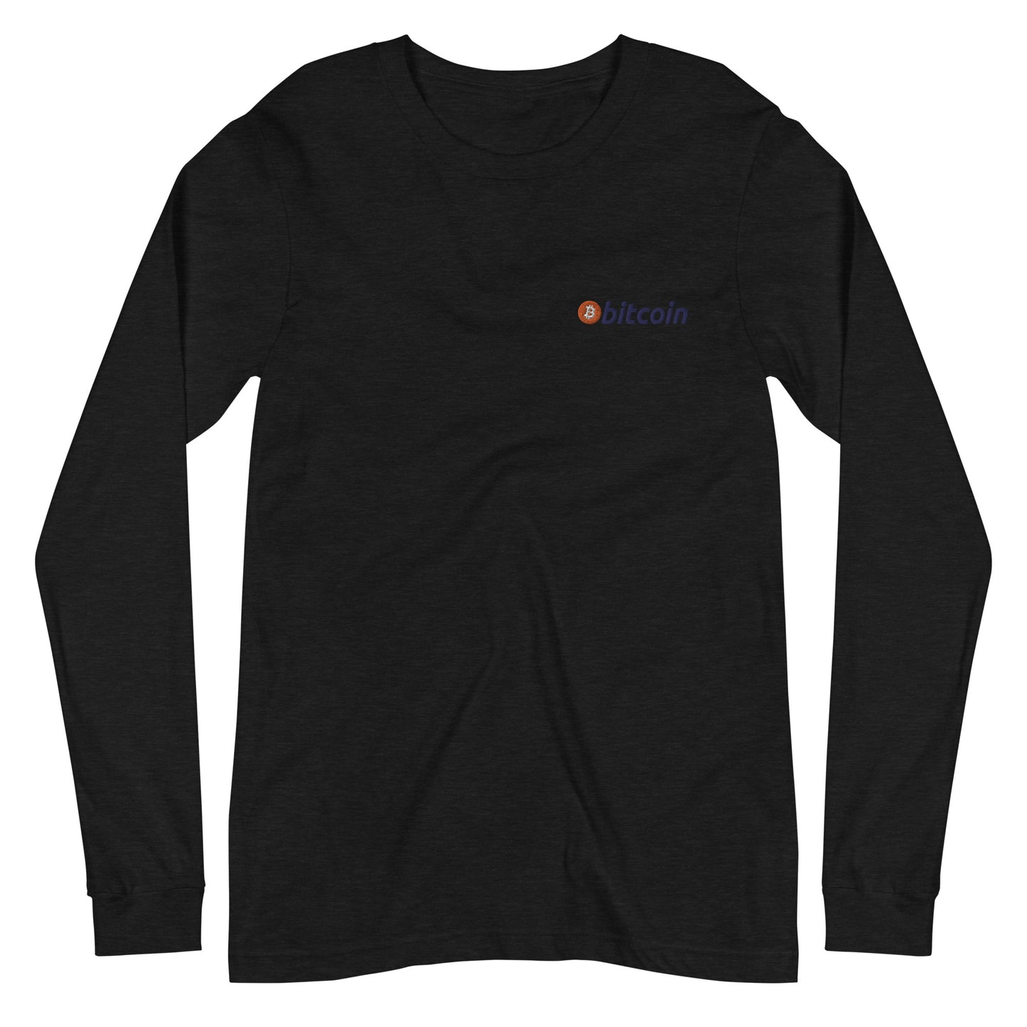 Embroidered Bitcoin Long Sleeve Tee BTC1