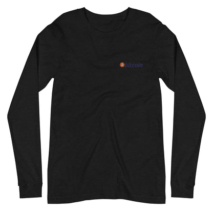 Embroidered Bitcoin Long Sleeve Tee BTC1