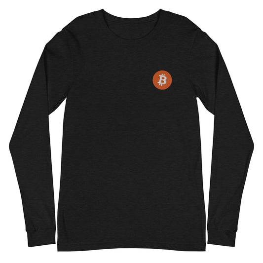 Embroidered Bitcoin Long Sleeve Tee BTC2