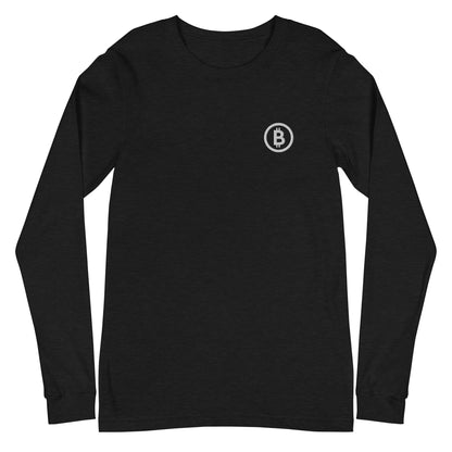 Embroidered Bitcoin Long Sleeve Tee BTC4