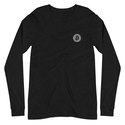 Embroidered Bitcoin Long Sleeve Tee BTC6