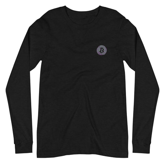 Embroidered Bitcoin Long Sleeve Tee BTC7