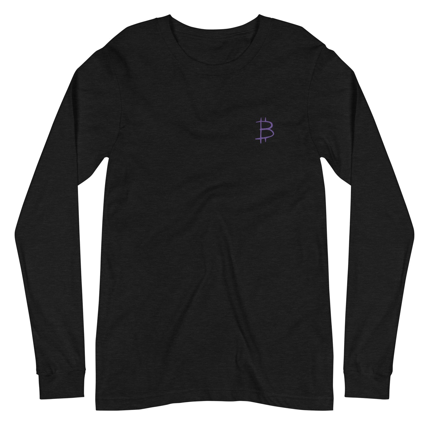 Embroidered Bitcoin Long Sleeve Tee BTC8