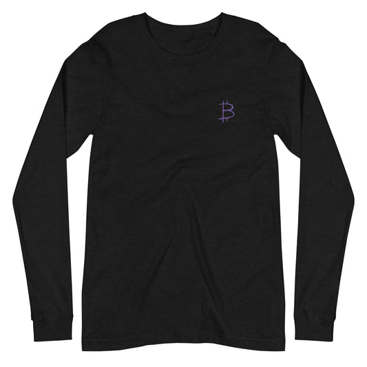 Embroidered Bitcoin Long Sleeve Tee BTC8