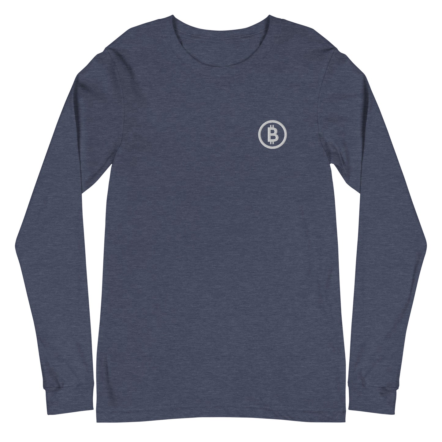 Embroidered Bitcoin Long Sleeve Tee BTC4