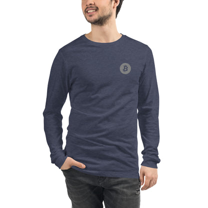 Embroidered Bitcoin Long Sleeve Tee BTC6