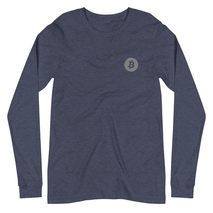 Embroidered Bitcoin Long Sleeve Tee BTC6