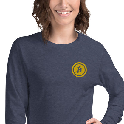 Embroidered Bitcoin Long Sleeve Tee BTC5