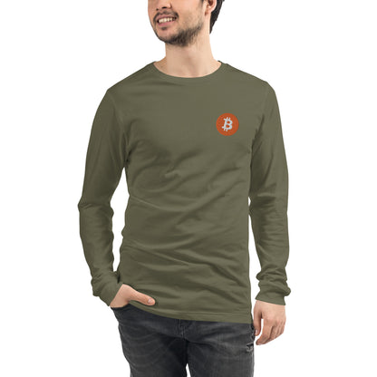 Embroidered Bitcoin Long Sleeve Tee BTC2