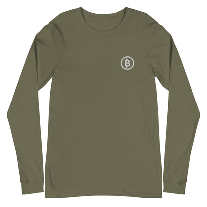 Embroidered Bitcoin Long Sleeve Tee BTC4