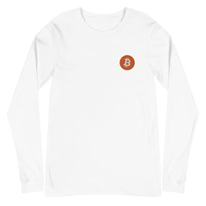 Embroidered Bitcoin Long Sleeve Tee BTC2