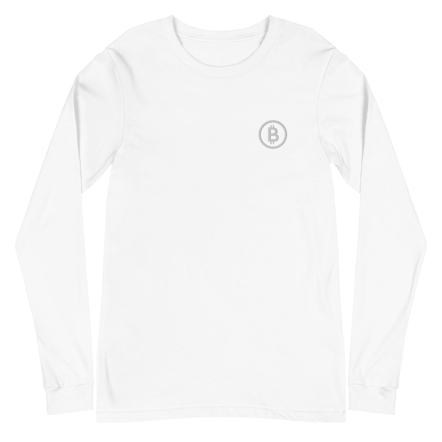 Embroidered Bitcoin Long Sleeve Tee BTC4