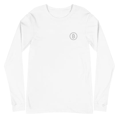 Embroidered Bitcoin Long Sleeve Tee BTC4