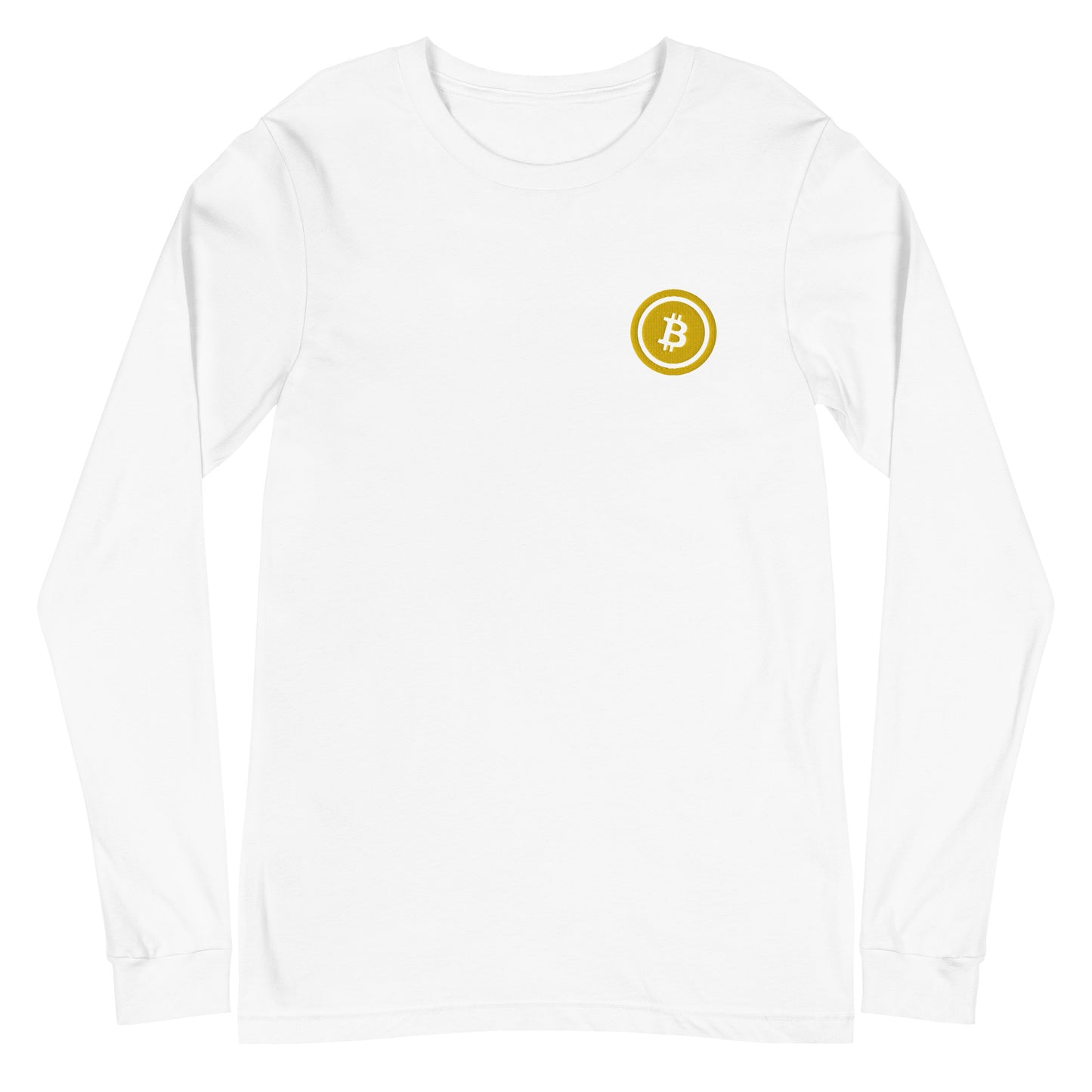 Embroidered Bitcoin Long Sleeve Tee BTC5