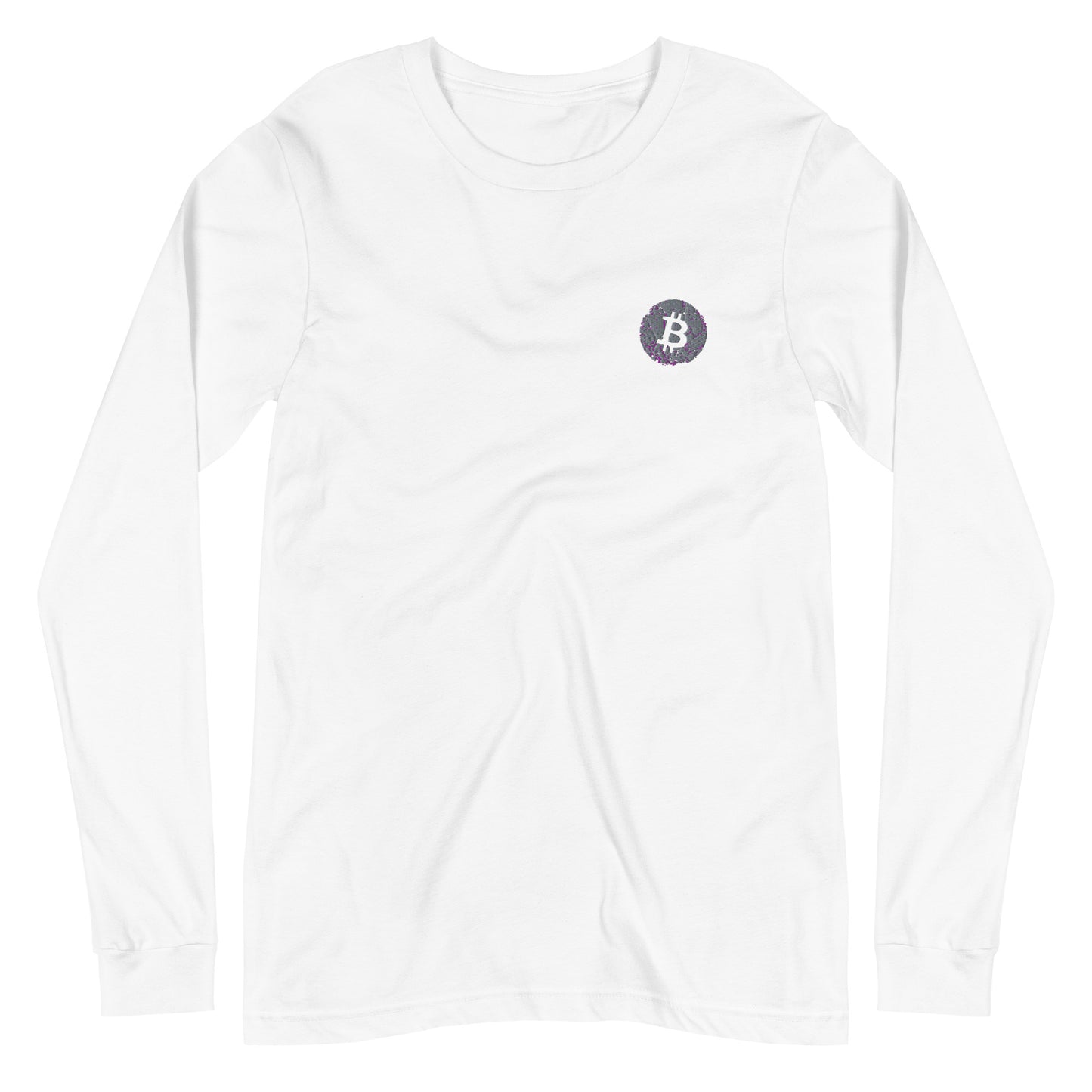 Embroidered Bitcoin Long Sleeve Tee BTC7