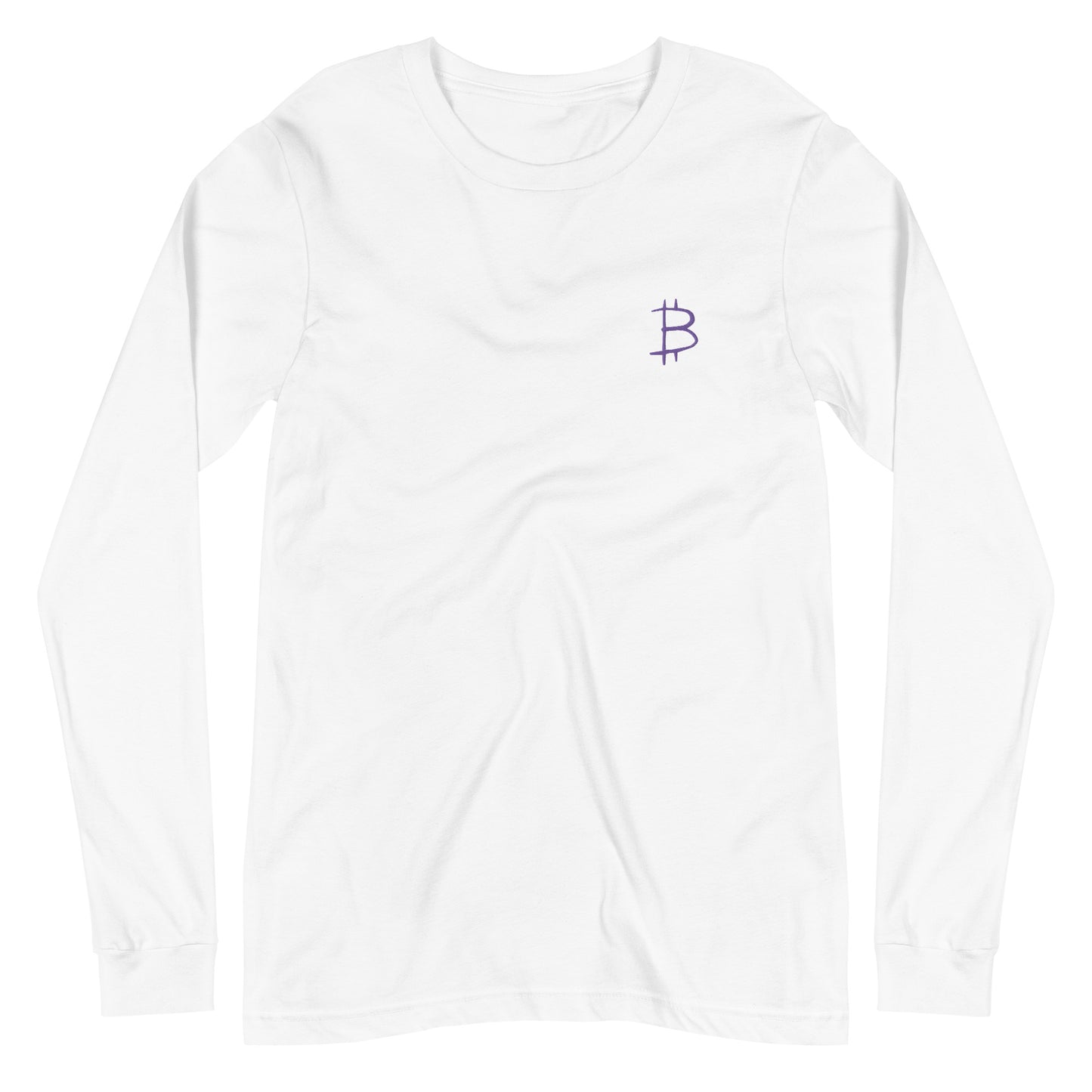 Embroidered Bitcoin Long Sleeve Tee BTC8