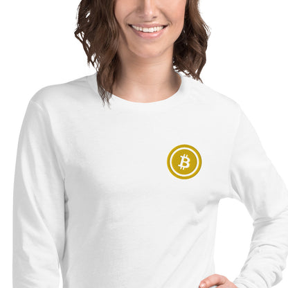 Embroidered Bitcoin Long Sleeve Tee BTC5