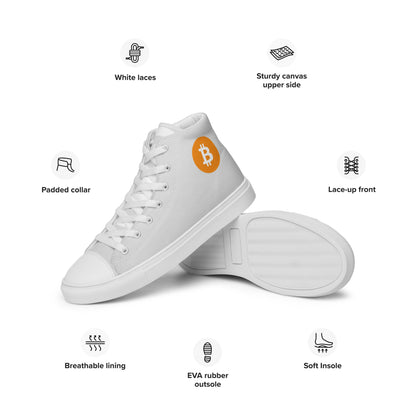 Women’s Bitcoin High Top Canvas Shoes